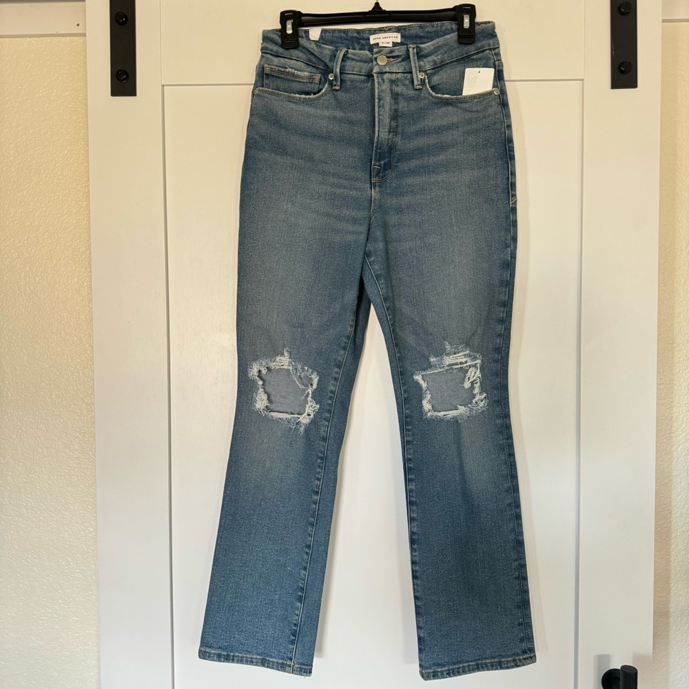 Good American Good Vintage straight leg jeans - Picture 2 of 13